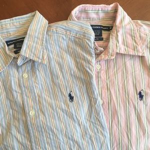 x2 Ralph Lauren Sport- button downs shirts- sz 10